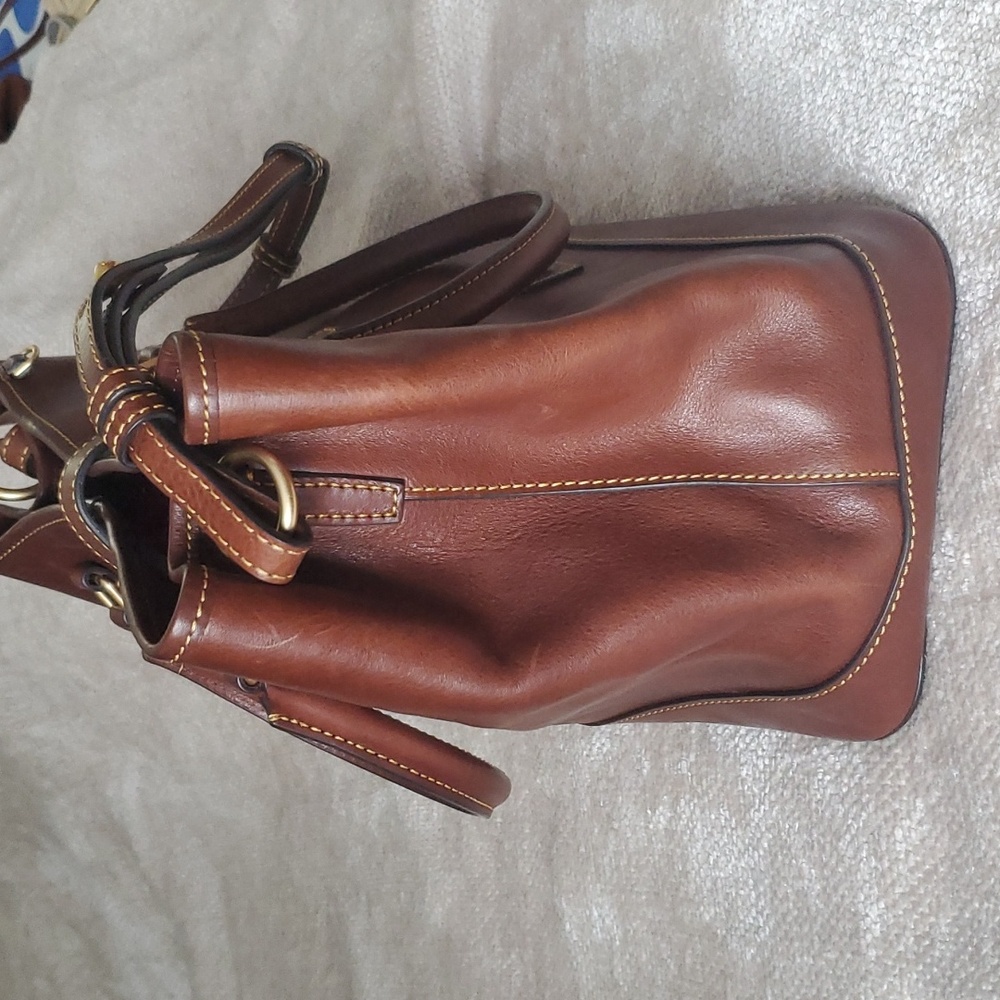 Dooney and Bourke Florentine Leather Perry Satchel - Picture 4 of 12